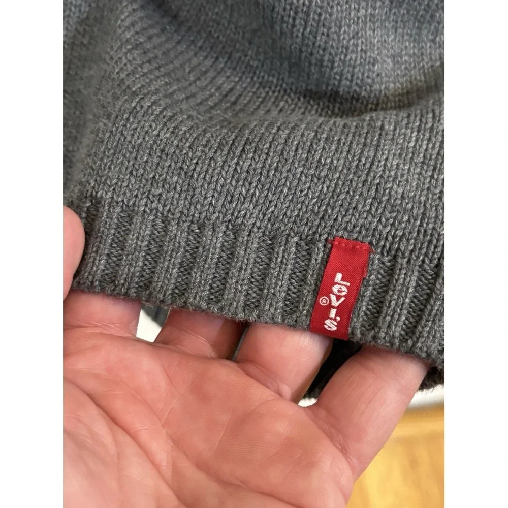 Levi's Mens 2XL Gray and Red Classic‎ Crewneck Sweater EUC